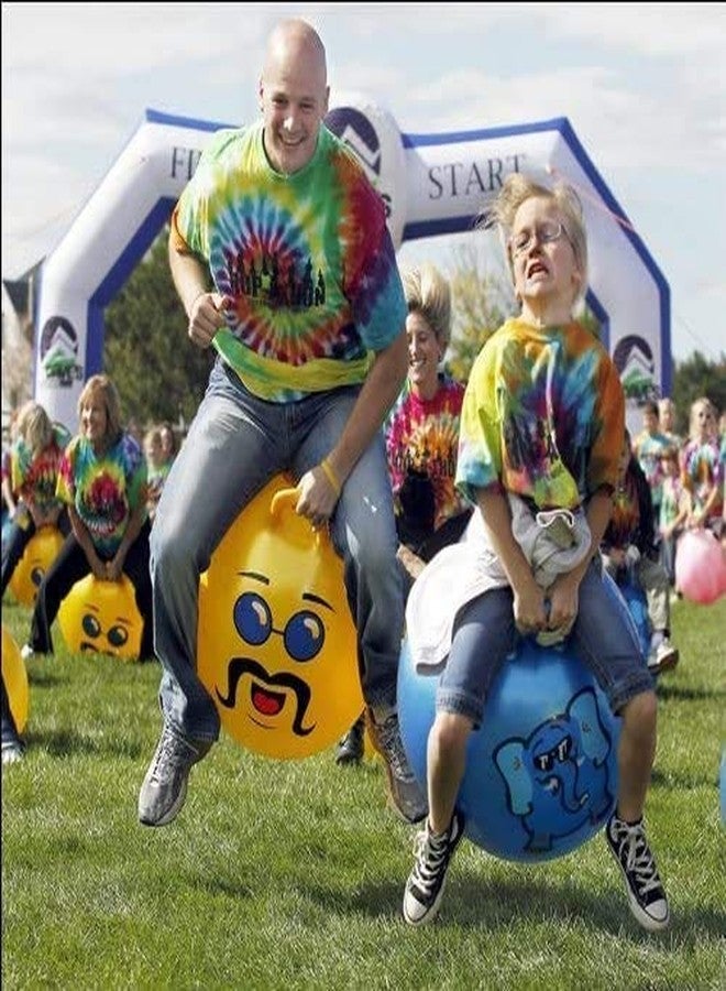 Juxori Hopper Ball Jumping Hopping Hippity hop Ball for Kids Jumping Ball sit Bounce (25cm Random Color) - Image 2